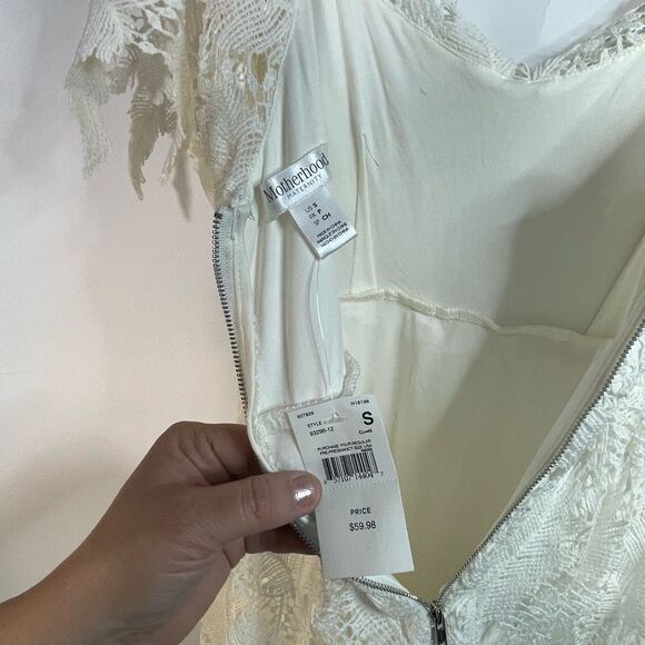 5 for $25🔥Motherhood Maternity Lace Cold Shoulder Maternity Dress Small- New - Picture 4 of 9